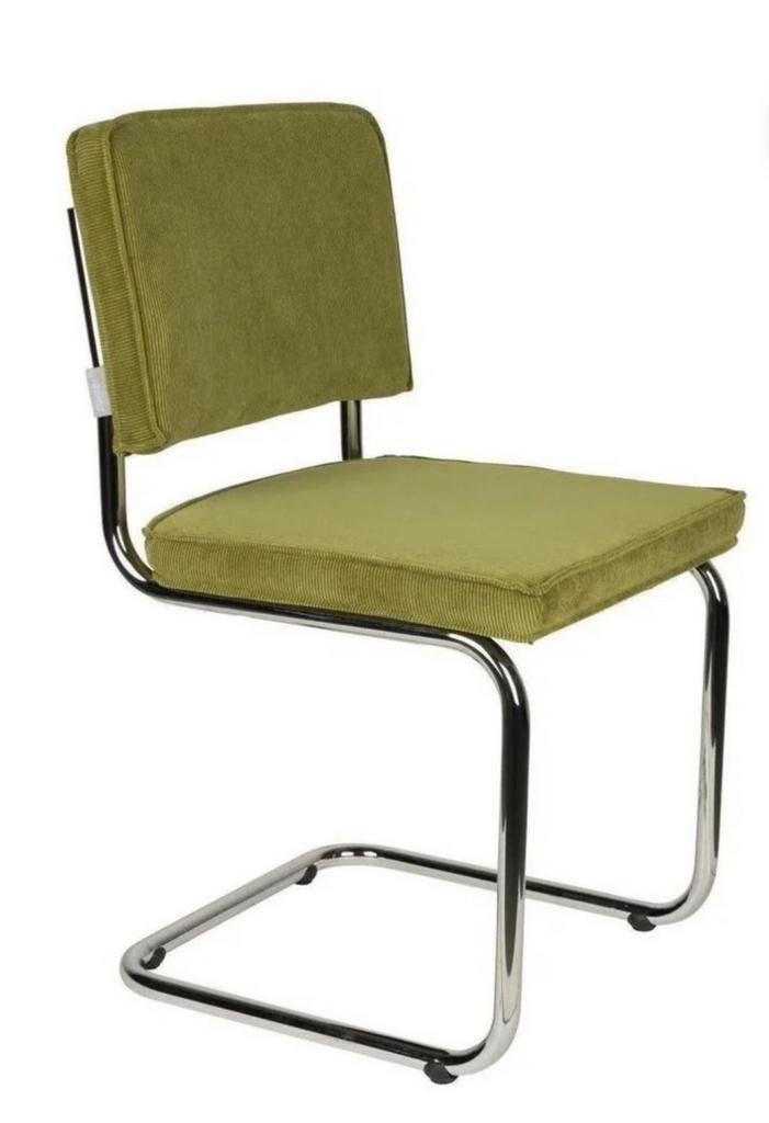 GEVRAAGD Zuiver rib eetkamerstoelen groen, Huis en Inrichting, Stoelen, Ophalen, Zo goed als nieuw, Overige kleuren, Vier