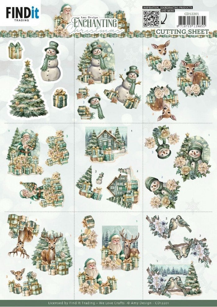 Amy Design CD12201 Enchanting Christmas Mini 3D knipvel A4, Kerst, ., Nieuw, Ophalen of Verzenden