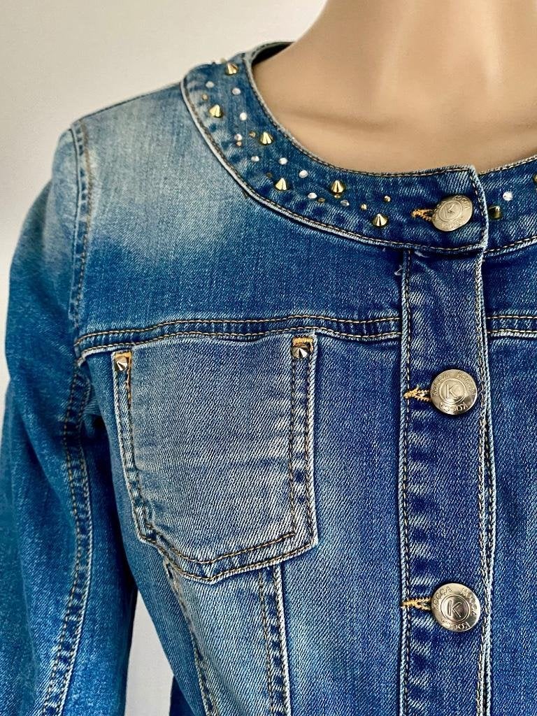 i725 Kocca maat 36=S spijkerjasje jeans jasje spijker blauw, Kleding | Dames, Blauw, Kocca, Ophalen of Verzenden, Zo goed als nieuw