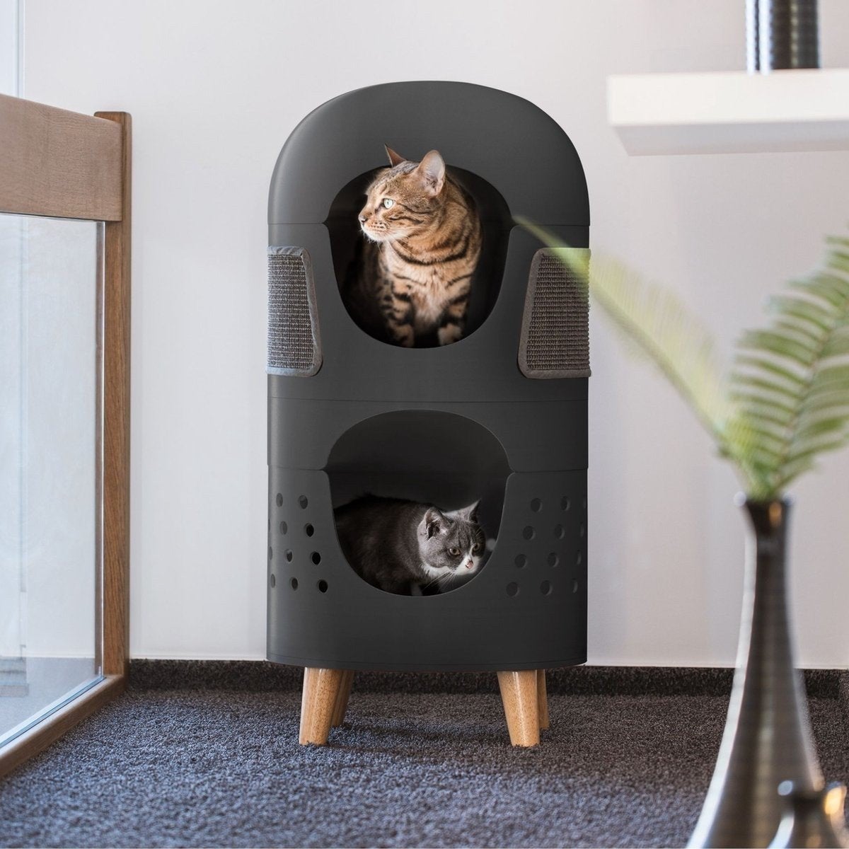 Catrub ONE kattentoren, incl. nieuwe accessoires, Dieren en Toebehoren, Ophalen of Verzenden, Zo goed als nieuw, Polyester