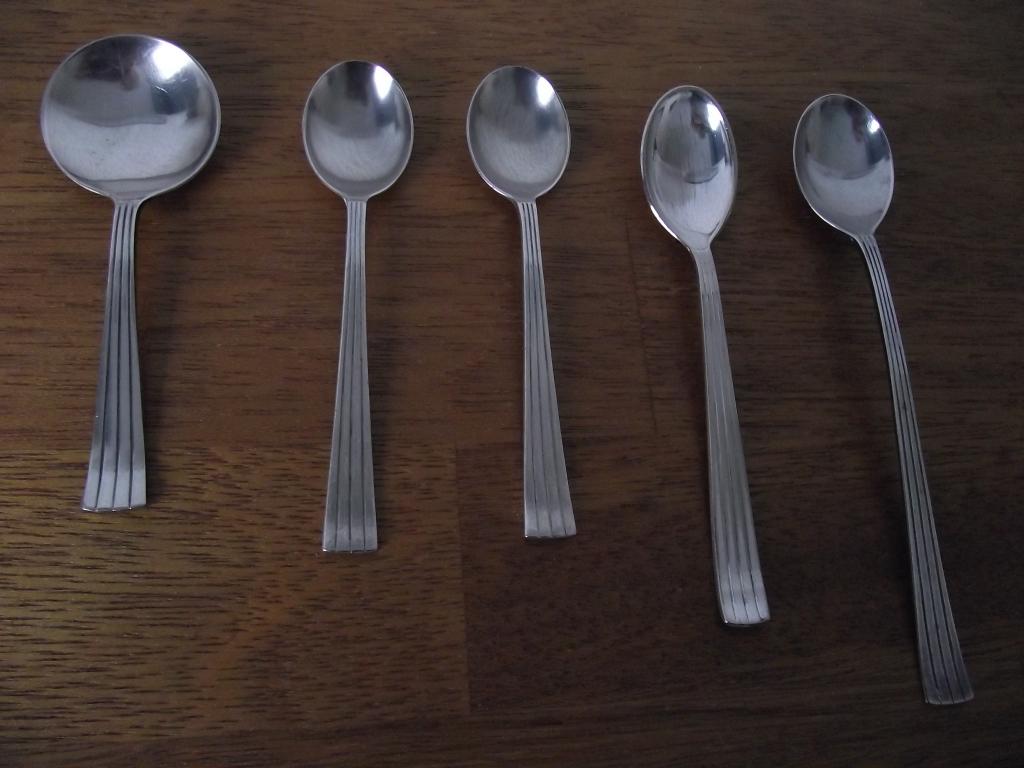 5 stuks divers verzilverd 90 Empire lepel HH ZS DE 1980 p st, Ophalen of Verzenden