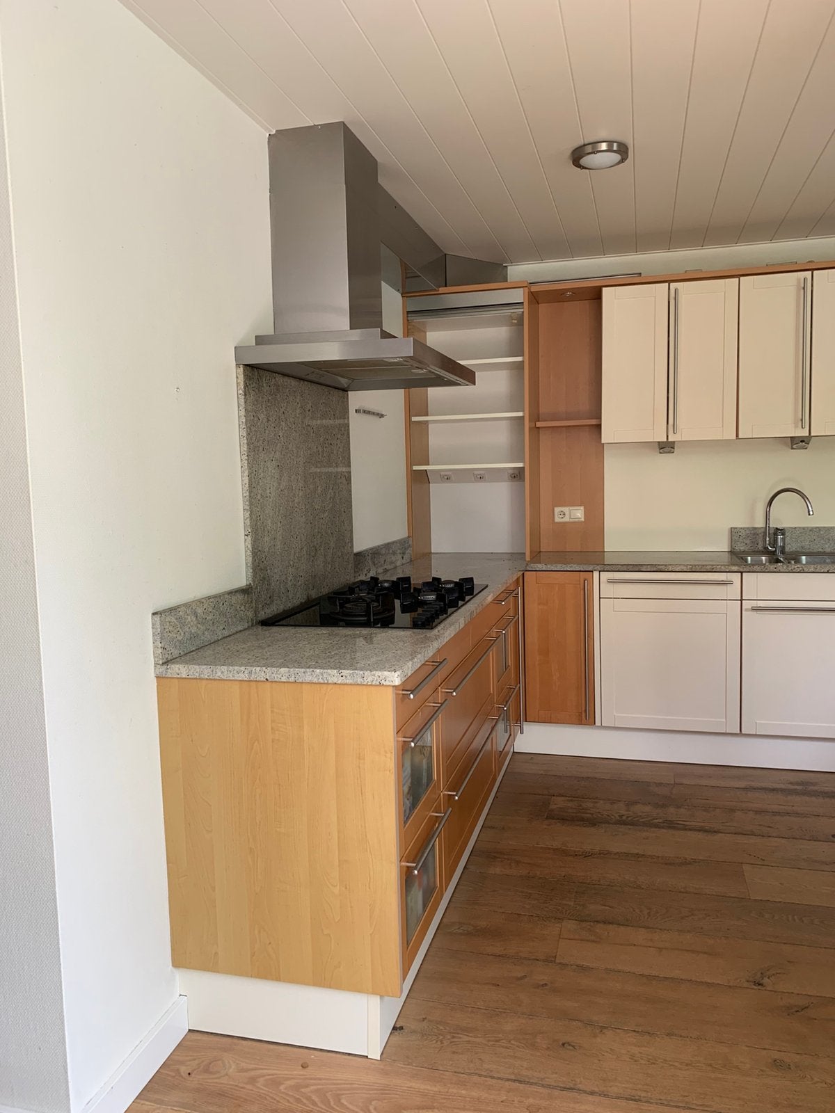 Te koop aangeboden keuken in hoekopstelling, Ophalen, Gebruikt, Overige kleuren, Hoekkeuken