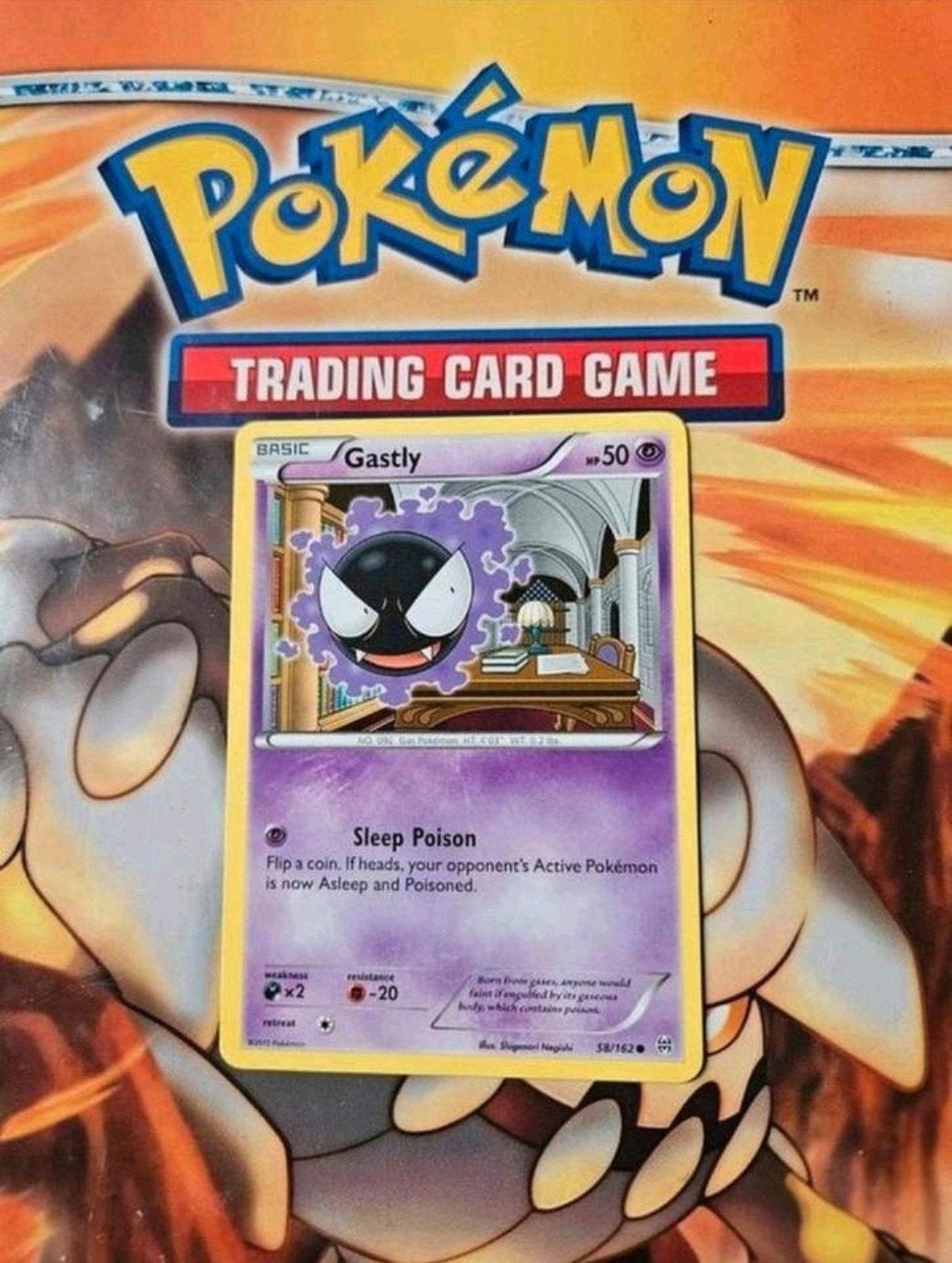 Gastly 58/162 XY BREAKthrough pokemon kaart nm, Ophalen of Verzenden, Zo goed als nieuw, Losse kaart