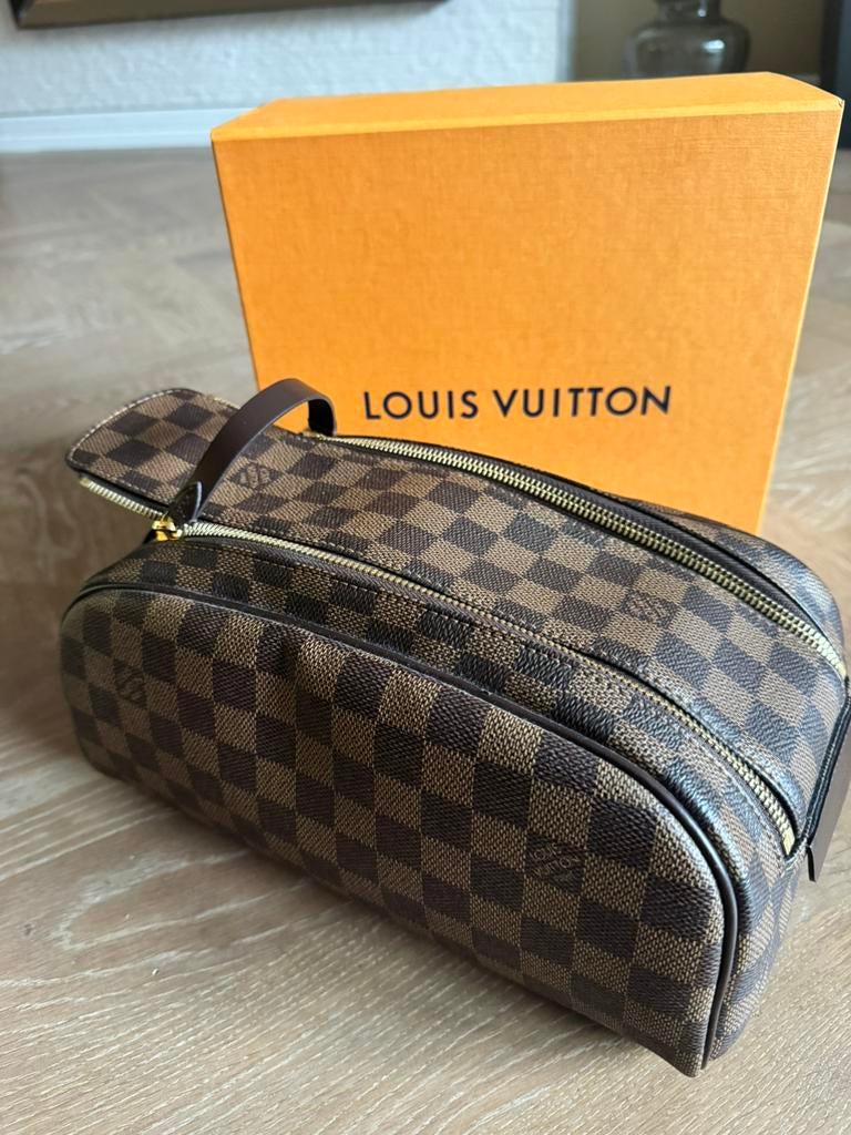 Louis Vuitton Toilet Pouch Damier Ebene ORIGINEEL, Ophalen, Nieuw, Bruin