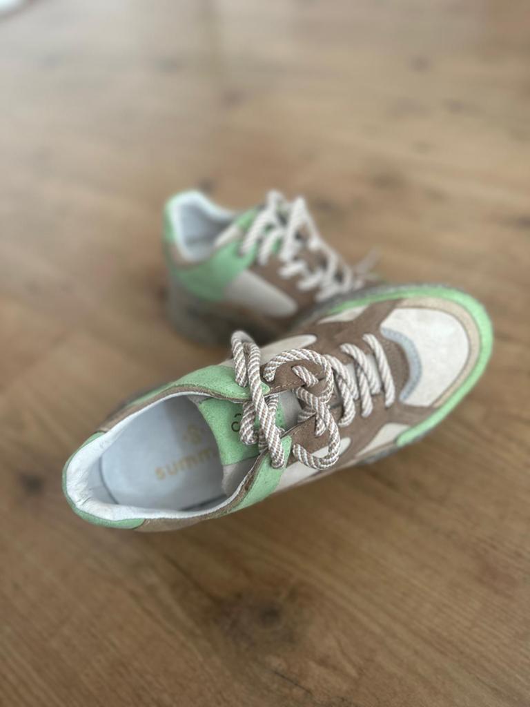 Summum sneakers maat 38, pistache kleur, nieuw in doos, Kleding | Dames, Ophalen of Verzenden, Zo goed als nieuw, Groen, Sneakers of Gympen