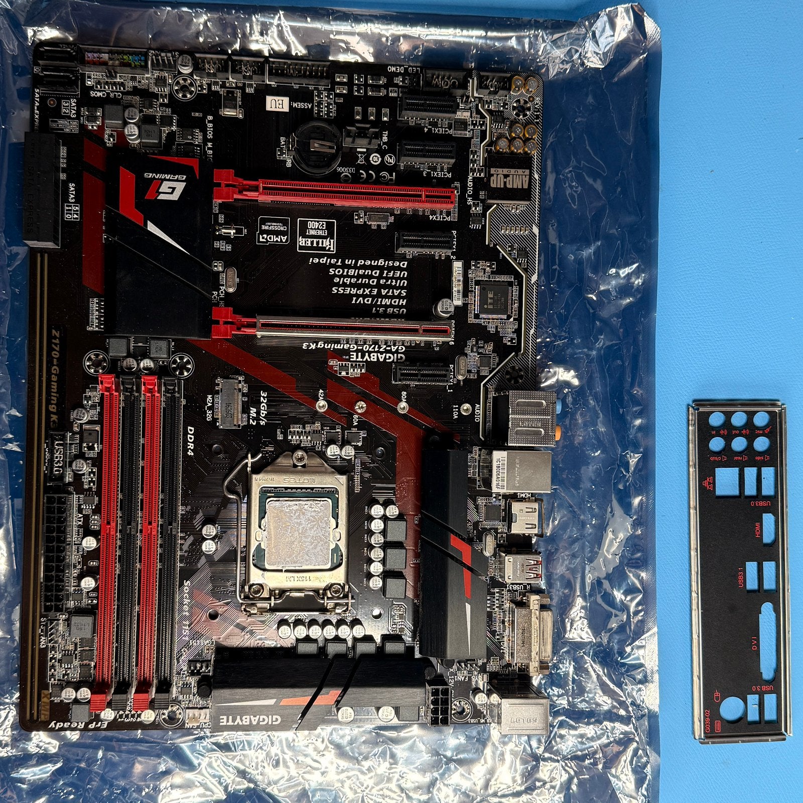 Gigabite K3 Z170 LGA 1151 i5 6700K, Computers en Software, Moederborden, Ophalen of Verzenden, Zo goed als nieuw, DDR4