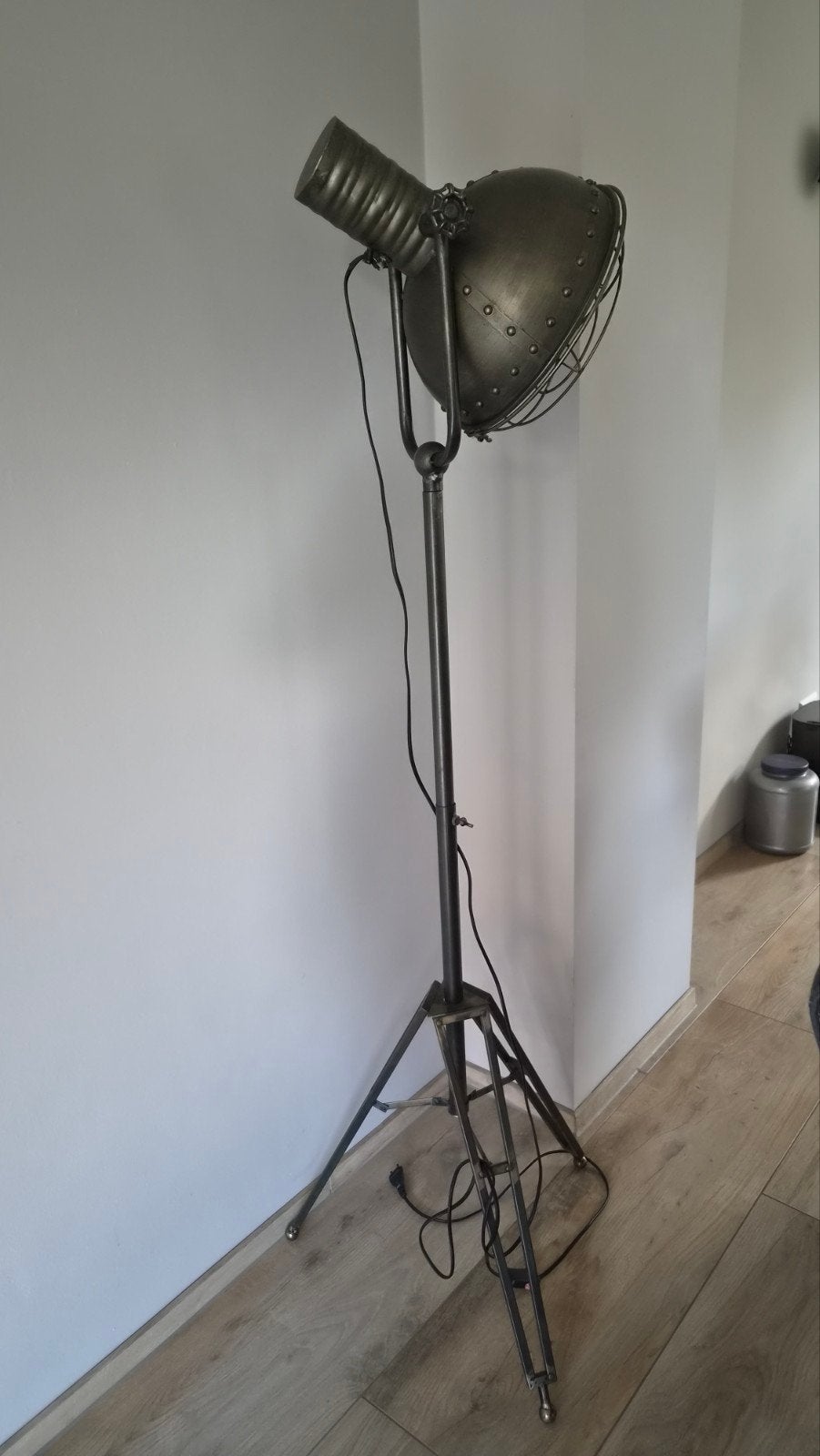 Industriële Vloerlamp BePureHome - Antraciet Metaal, Ophalen, Gebruikt, E27 (groot), Metaal