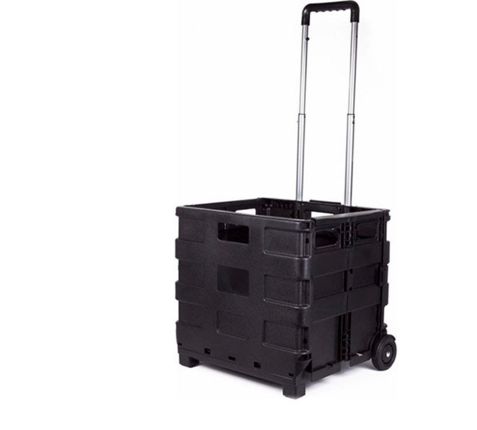 Trolley met krat opvouwbaar Boodschappenkar 36x33 cm 25 kg, Opvouwbaar, Info@interbosch.nl, 60 cm of meer, Ophalen of Verzenden