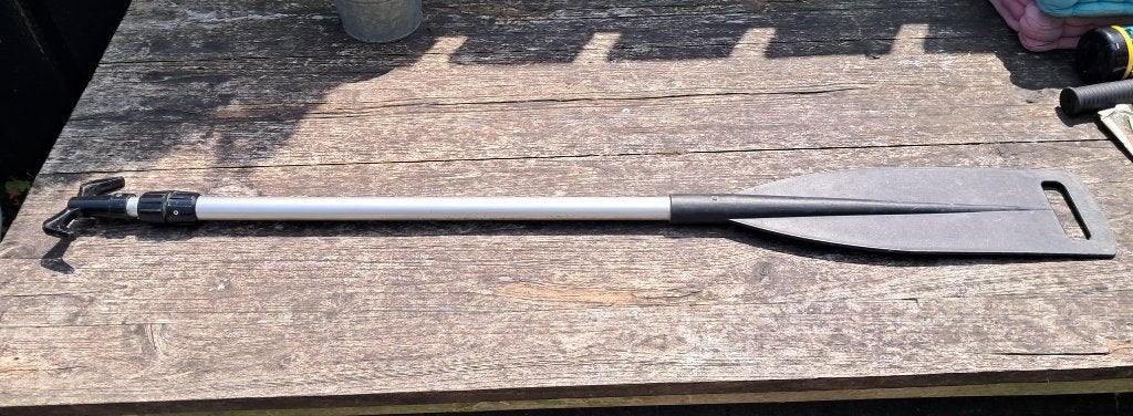 Aluminium peddel met dubbele pikhaak, uitschuifbaar, Watersport en Boten, Accessoires en Onderhoud, Ophalen, Gebruikt, Overige typen