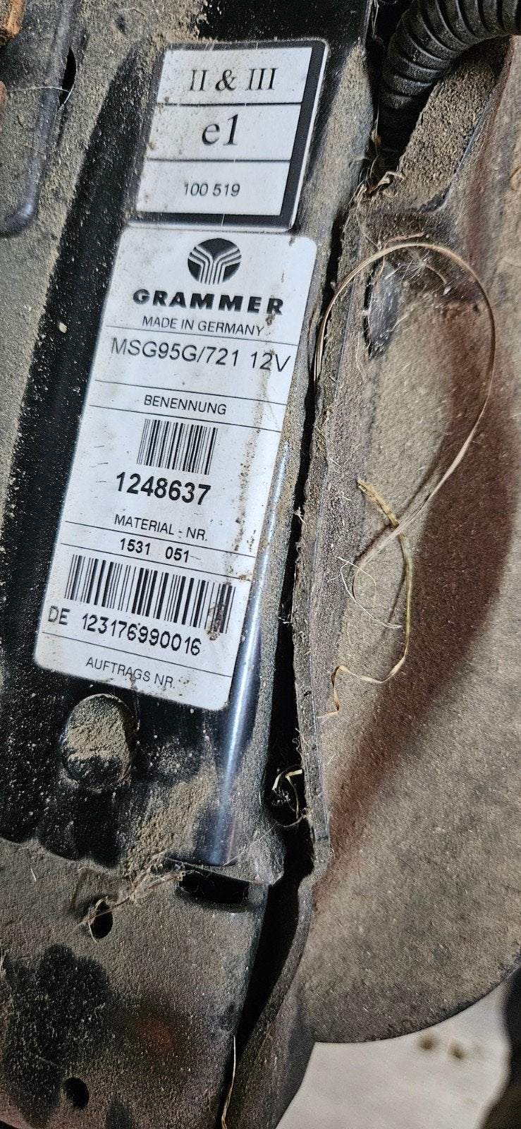 Grammer Luchtgeveerd Verenpakket MSG95/721, Ophalen, Gebruikt