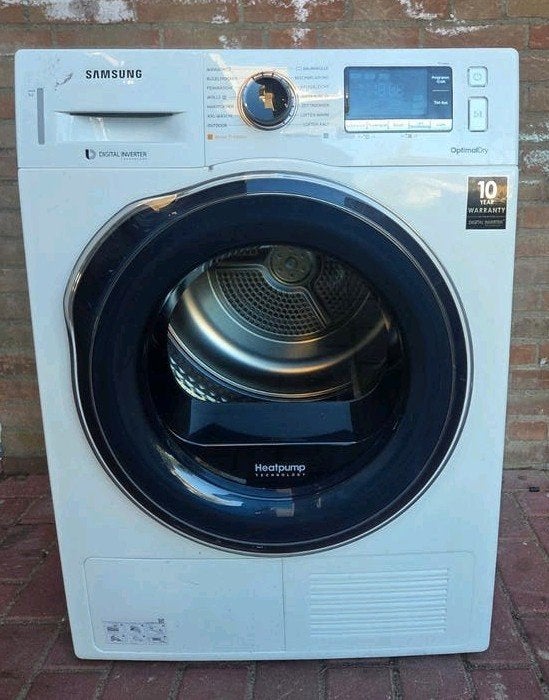 Samsung Warmtepompdroger - Optimaal Droogresultaat, Witgoed en Apparatuur, 8 tot 10 kg, Refurbished, Ophalen of Verzenden, 85 tot 90 cm