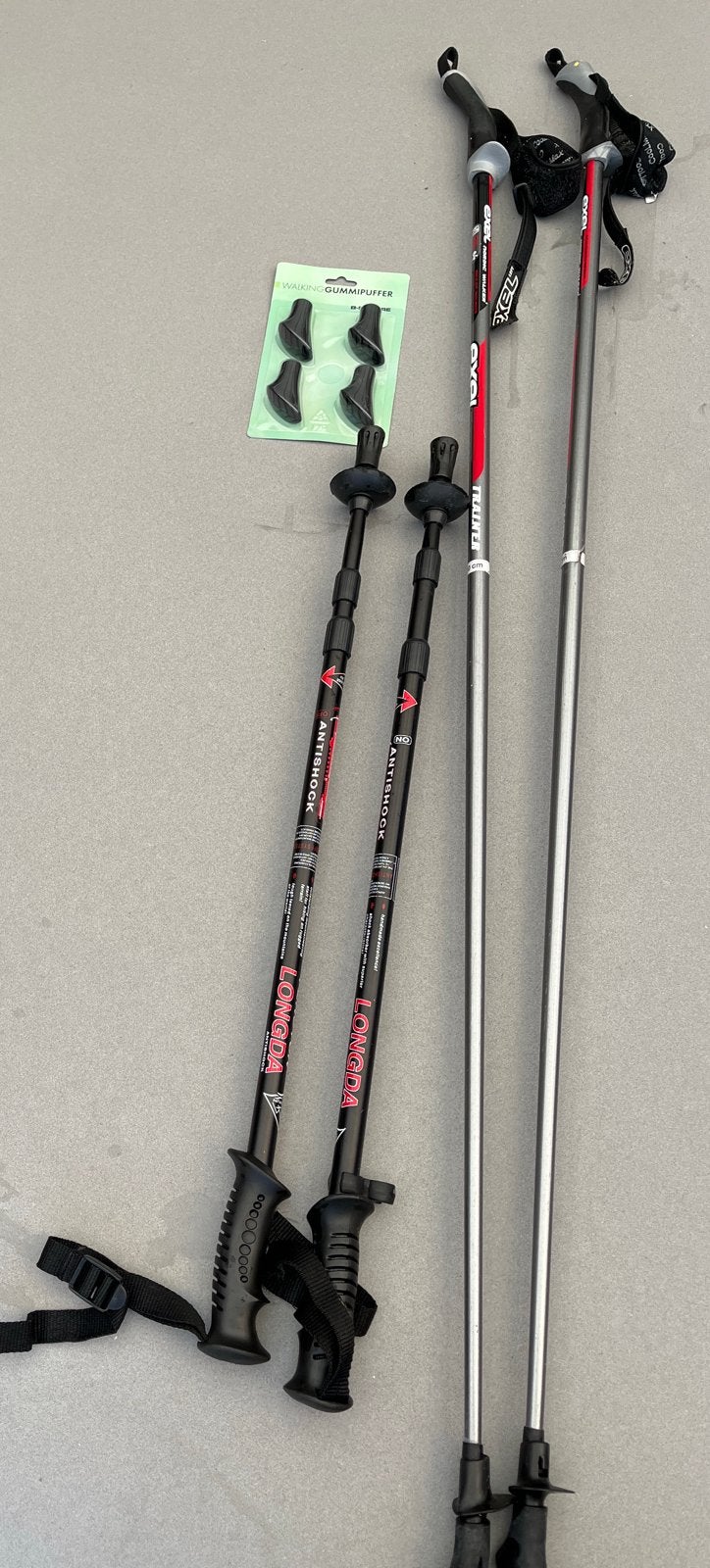 Nordic Walking Stokken - Longda & Exel met Antishock, Sport en Fitness, Bergsport en Wandelen, Ophalen of Verzenden, Zo goed als nieuw