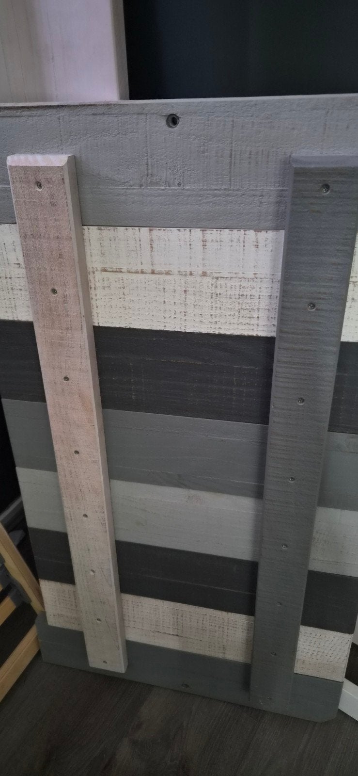 Eenpersoons bed steigerhout look, Ophalen, 90 cm, Eenpersoons, Steigerhout