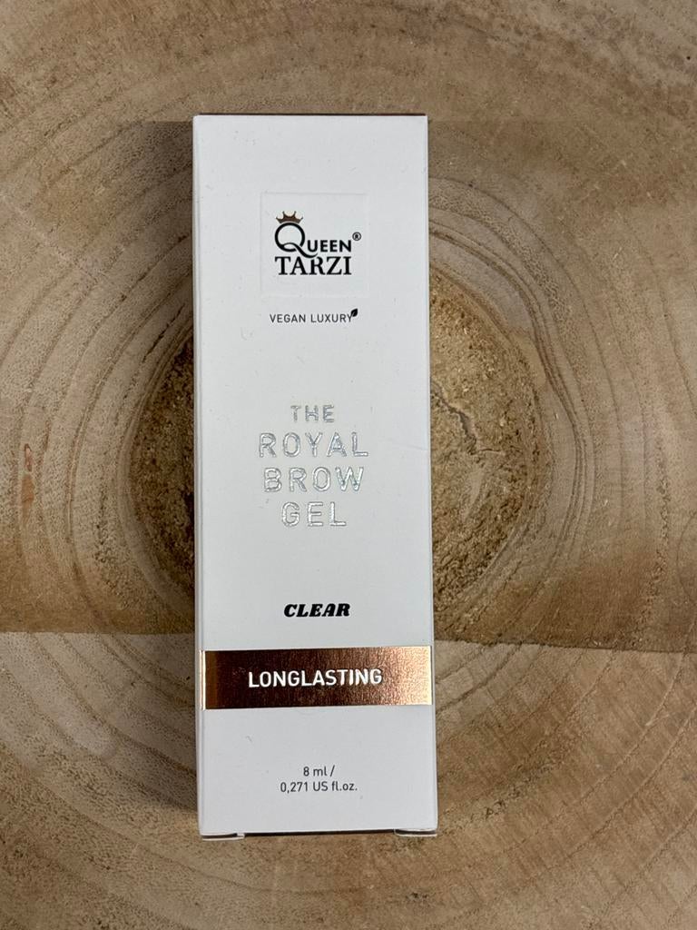 Queen Tarzi The Royal Brow Gel Clear Longlasting, Nieuw, Ophalen of Verzenden, Make-up, Overige kleuren