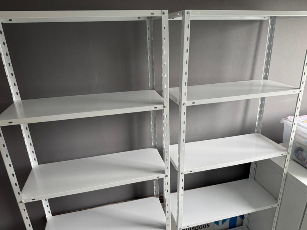 Metalen Opbergrek - Wit, 5 Planken, Ophalen, Gebruikt