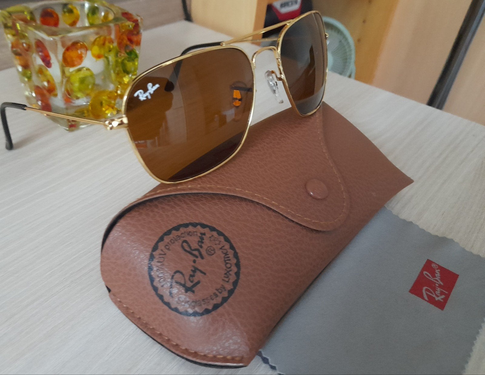 Ray ban zonnebril Caravan 58-14, Ophalen, Zonnebril, Overige kleuren, Zo goed als nieuw