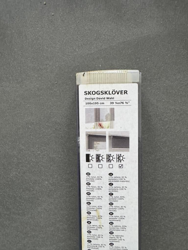 Ikea Skogsklöver Rolgordijn 100x195 cm Nieuw, Huis en Inrichting, Stoffering | Gordijnen en Lamellen, Ophalen, Gebruikt, 100 tot 150 cm
