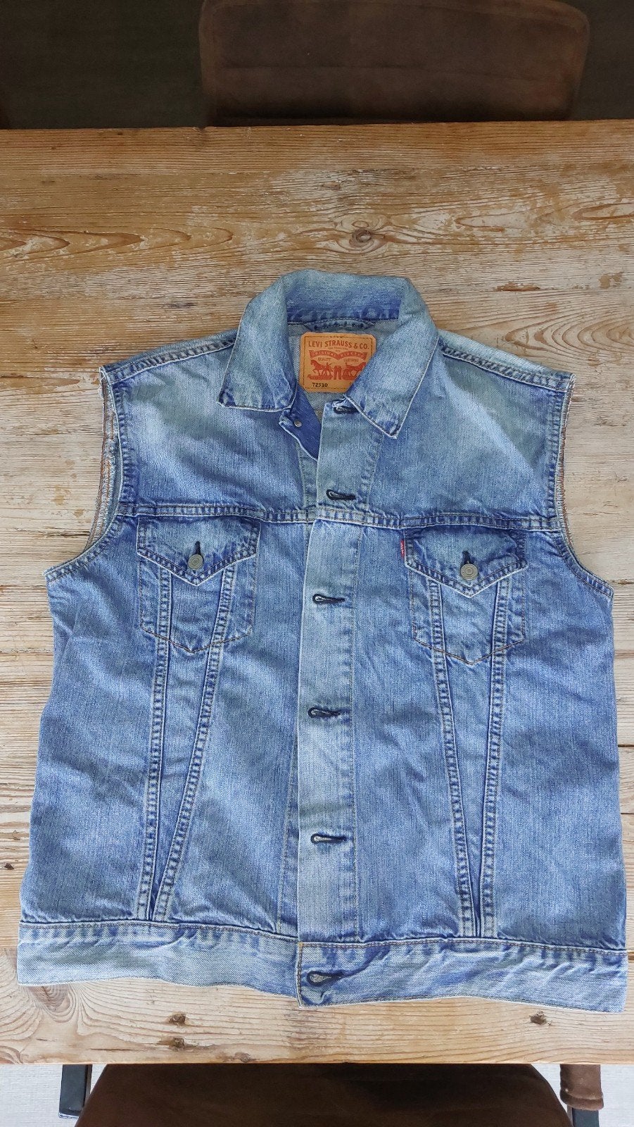 Levi's bodywarmer van spijkerstof maat XL, Blauw, Overige jeansmaten, Ophalen of Verzenden, Zo goed als nieuw