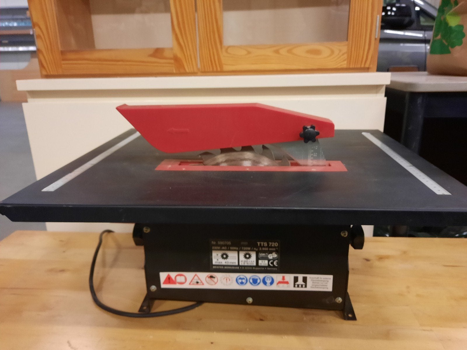Topcraft TTS 720 tafel/cirkelzaagmachine, Doe-het-zelf en Verbouw, Gereedschap | Zaagmachines, Ophalen, Gebruikt, Cirkelzaag, Topcraft
