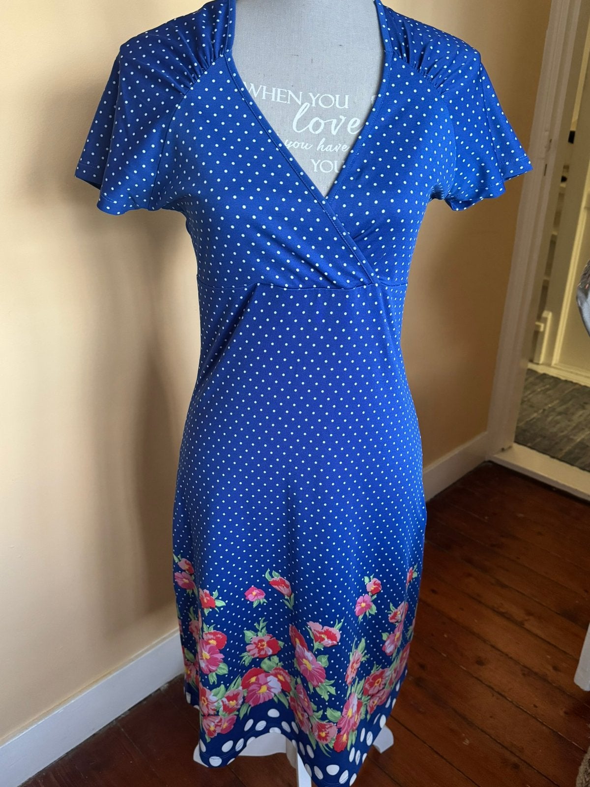 King Louie, blauwe jurk, maat M, Kleding | Dames, Jurken, Ophalen of Verzenden, Zo goed als nieuw, Maat 38/40 (M), Blauw