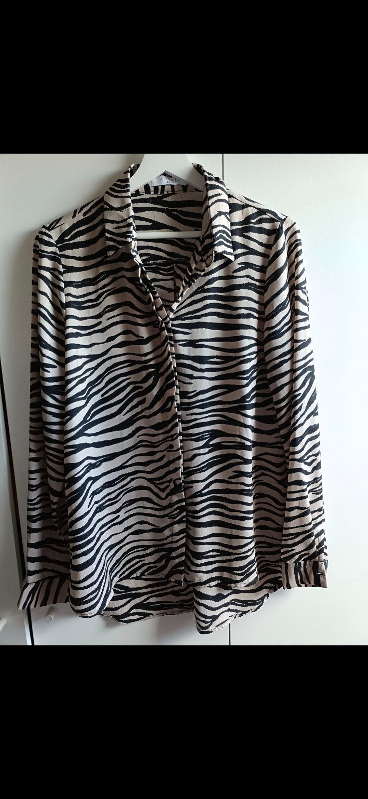 costes blouse zebra M, Ophalen of Verzenden, Zo goed als nieuw, Zwart