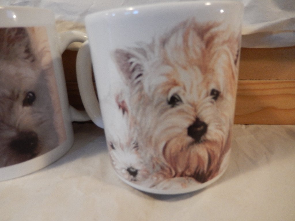 Mokken met hondenprint - Westie en andere rassen, Ophalen of Verzenden, Zo goed als nieuw, Overige typen