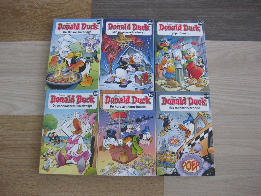 Donald Duck stripboeken in nette staat - 6 stuks set € 12,50, Boeken, Verzenden, Walt Disney, Zo goed als nieuw, Meerdere stripboeken