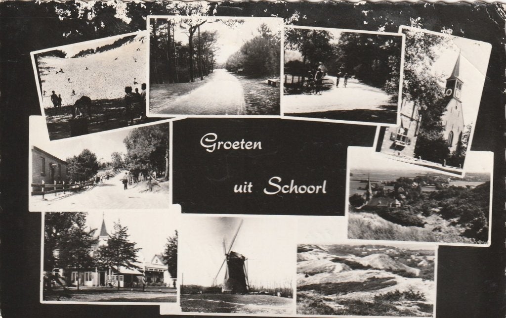 SCHOORL Klimduin Molen Kerk Landschap Groeten, Verzenden, 1960 tot 1980, Gelopen, Noord-Holland