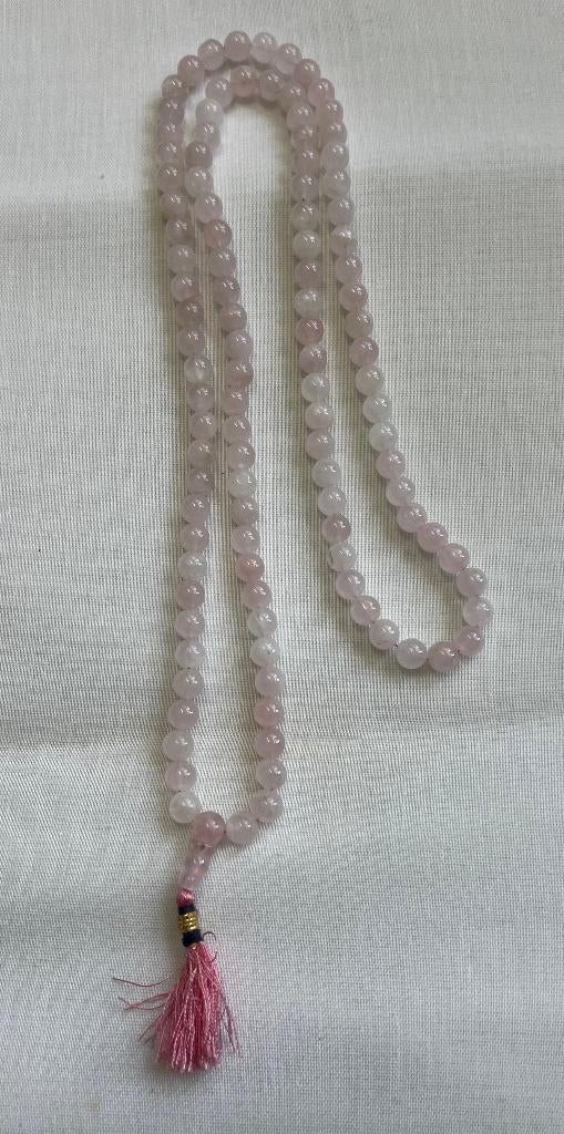 Mala Chakra - écht Rozenkwarts - 84 cm - topconditie, Ophalen of Verzenden