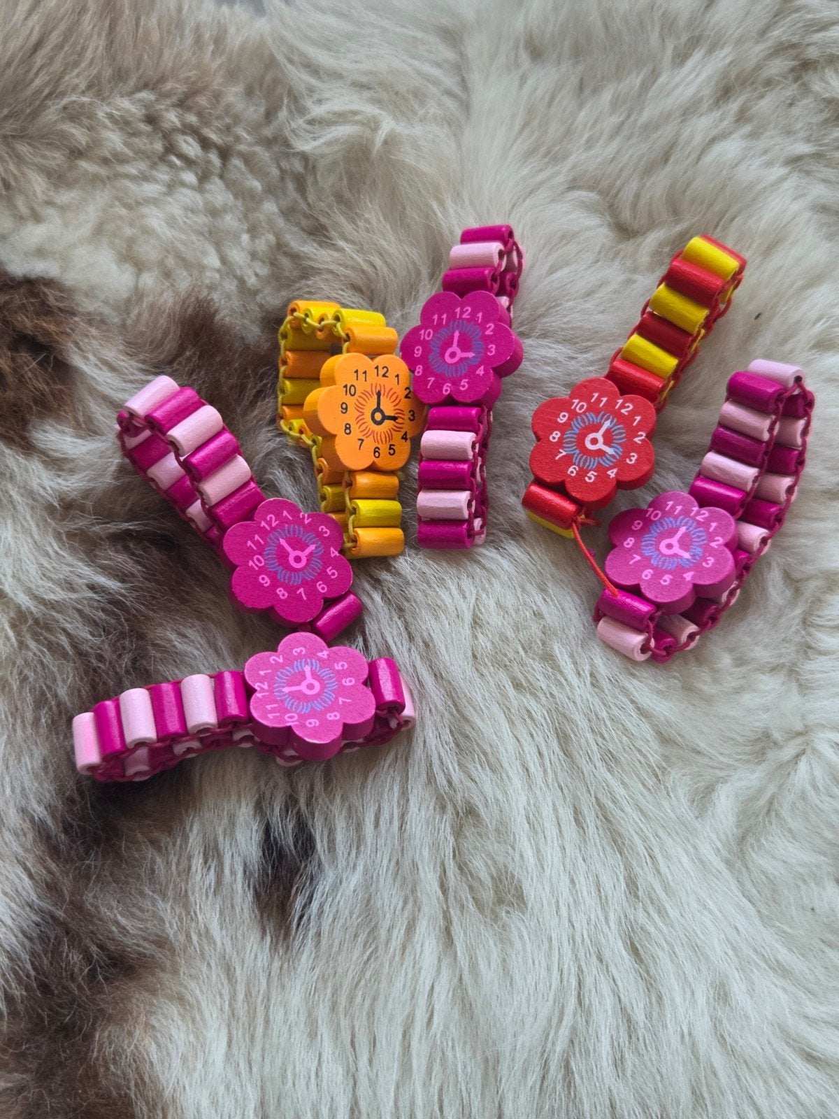 Houten speelgoedhorloges voor kinderen - kleurrijk, Ophalen of Verzenden, Nieuw, Jongen of Meisje