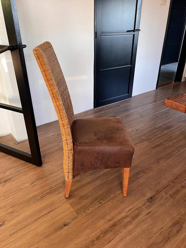 GRATIS ophalen 6 eetkamer stoelen, Huis en Inrichting, Ophalen, Gebruikt, Bruin, Hout