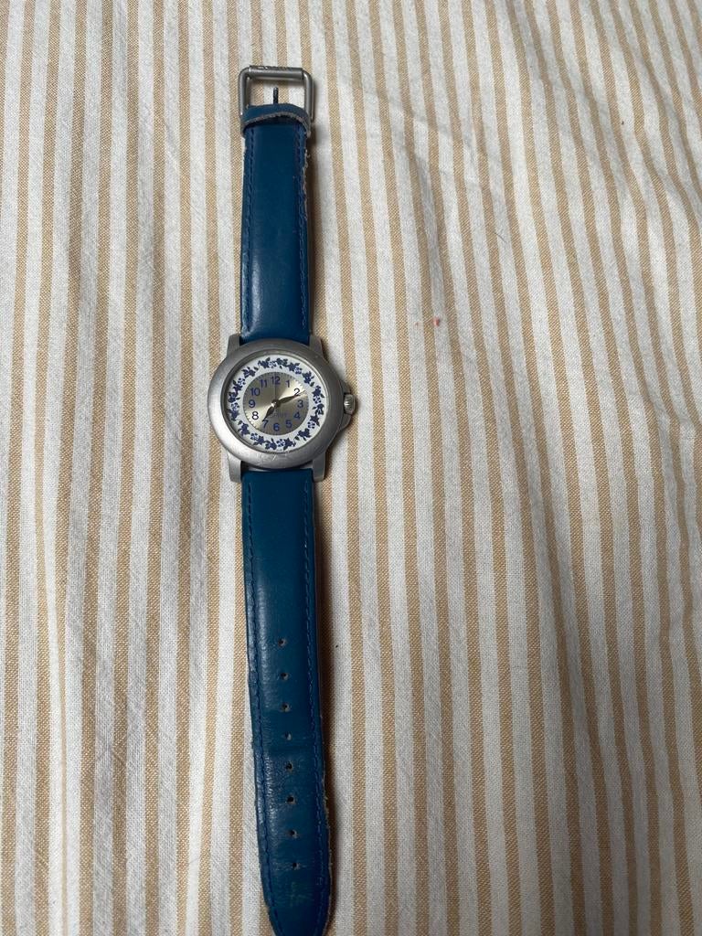 Esprit Polshorloge met blauwe band - Batterij nodig, Sieraden, Tassen en Uiterlijk, Horloges | Dames, Staal, Ophalen of Verzenden