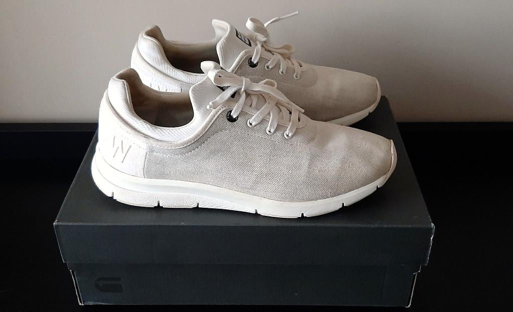 G-Star Raw, lichtgrijze/ecru sneakers, mt 40, Ophalen of Verzenden, Grijs, Gedragen, Sneakers of Gympen