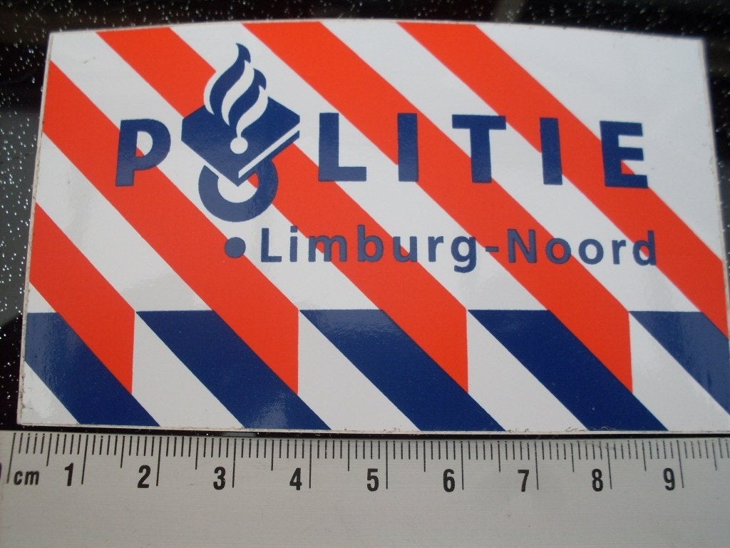 sticker politie limburg-noord logo embleem, Verzamelen, Verzenden, Zo goed als nieuw, Bedrijf of Vereniging