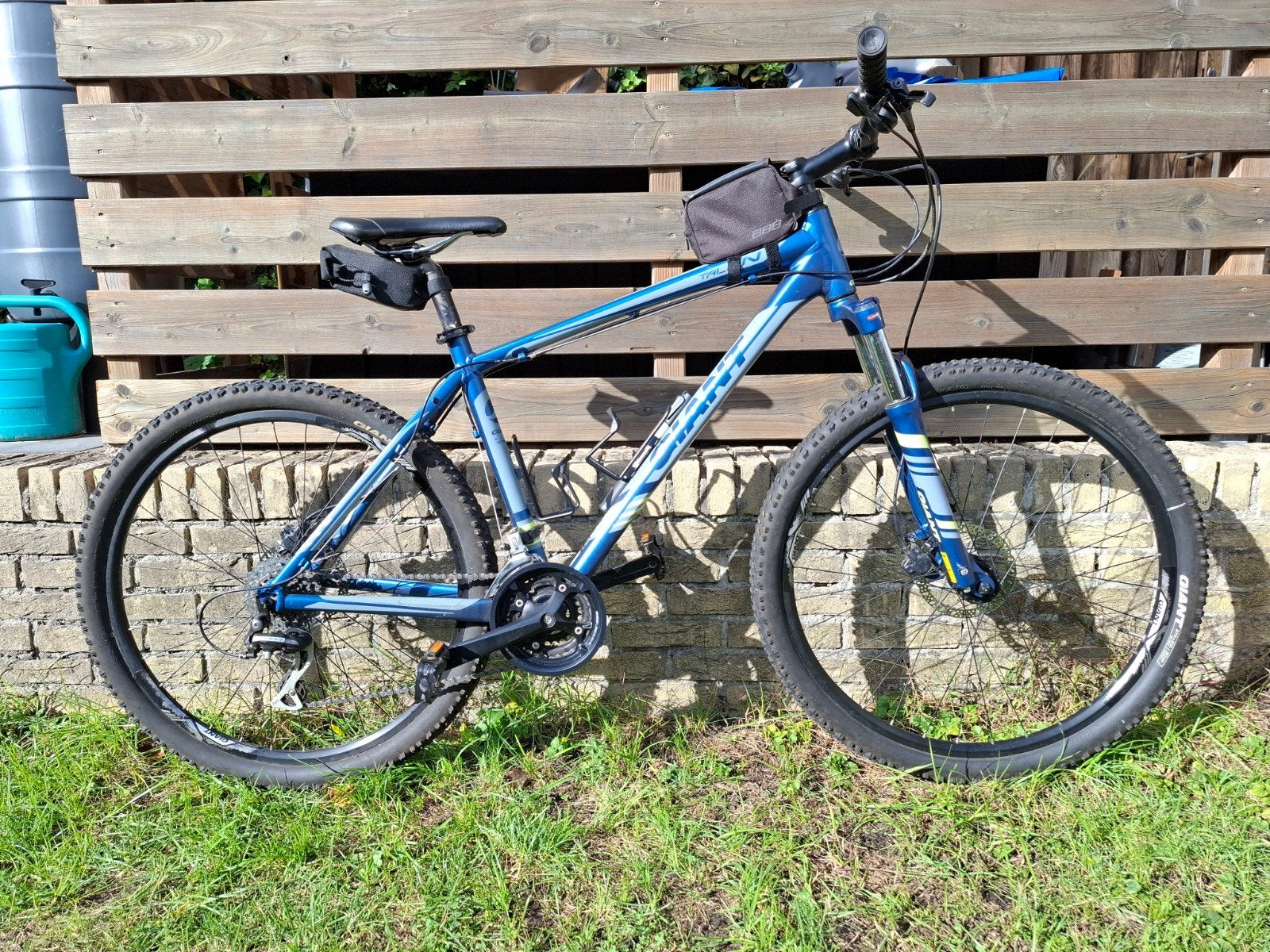 Giant mountainbike 24 versnellingen, blauw, Ophalen, Gebruikt
