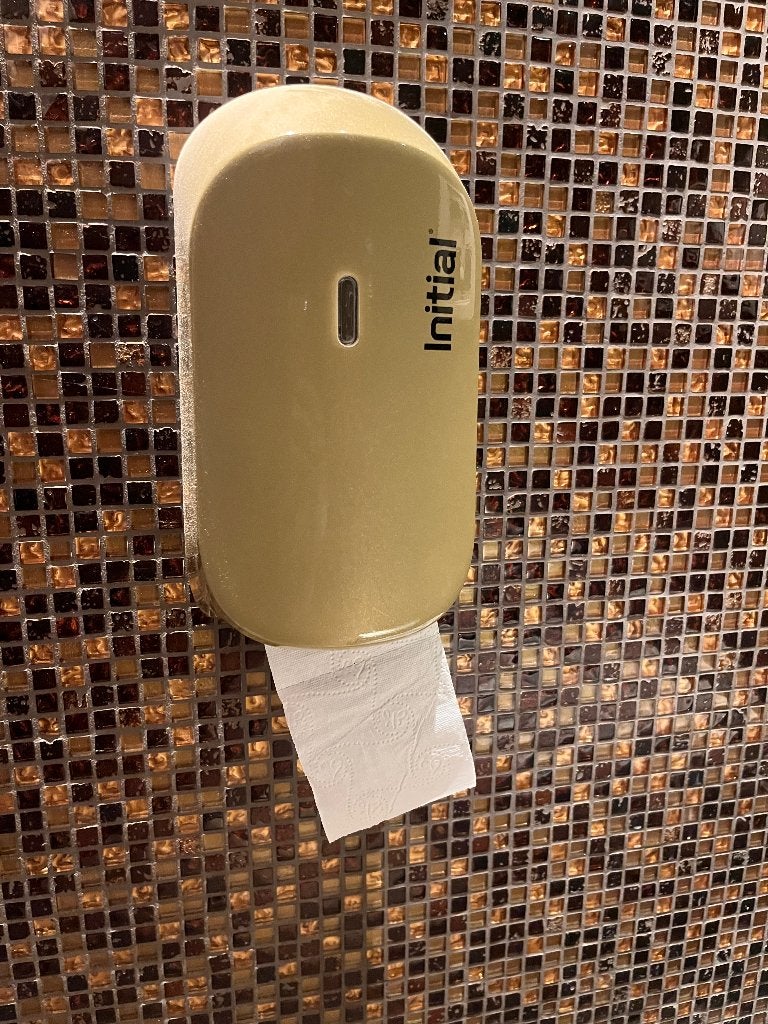 Goudkleurig dispensers initial, Ophalen, Zo goed als nieuw