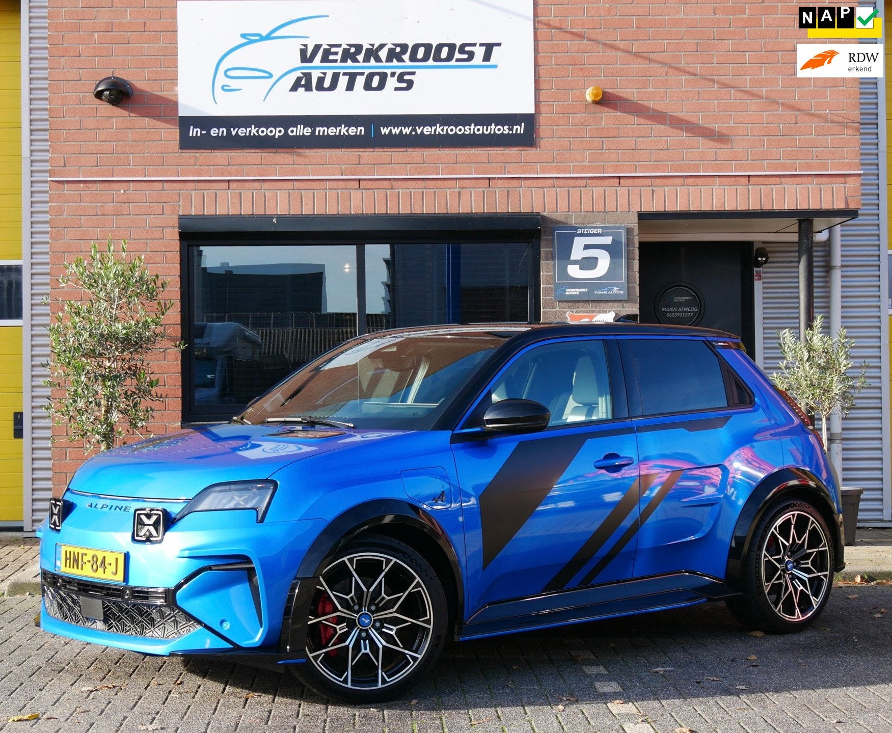 Alpine A290 GTS Premiere Edition 52 kWh. camera. stuur/stoel, Auto's, Gebruikt, Blauw, 31 min, Blauw