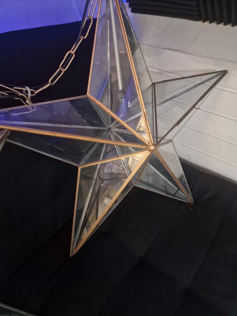 Sissyboy Home Stervormige Hanglamp Goud Glas - Nieuw, Huis en Inrichting, Ophalen of Verzenden, Nieuw, Glas, Modern, Glamour, Bohemian