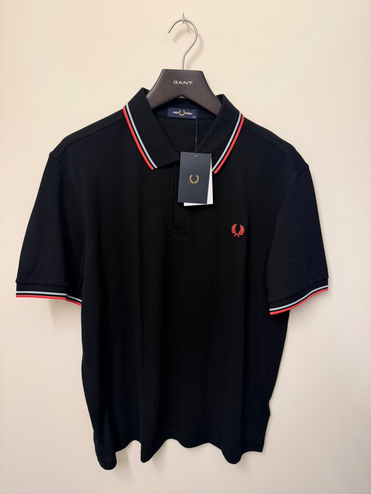 Nieuwe Fred Perry twin tipped polo zwart XXL, Verzenden, Nieuw, Overige maten, Zwart