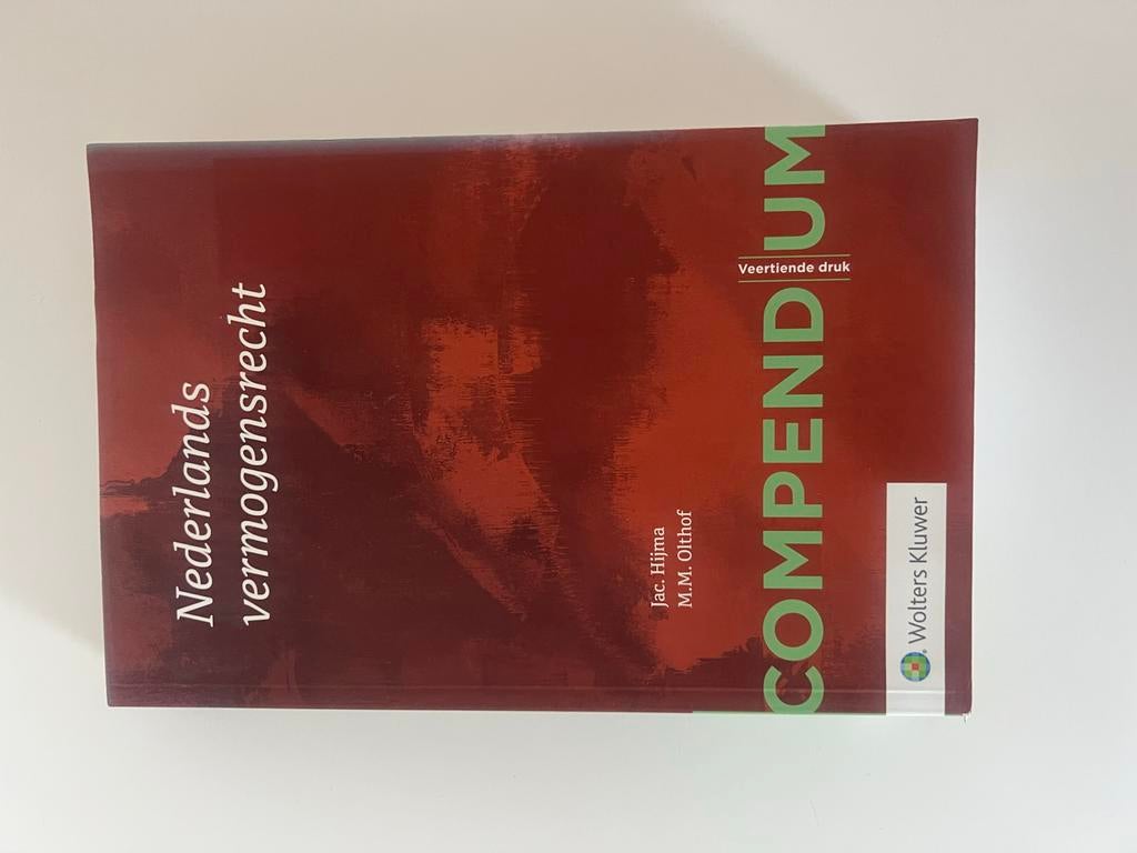 Compendium Nederlands vermogensrecht - 14e druk, Boeken, Studieboeken en Cursussen, Ophalen of Verzenden, Gamma, Zo goed als nieuw