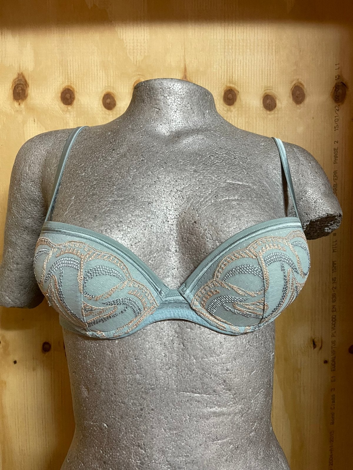 La perla push up bh 80a, Verzenden, Blauw, BH