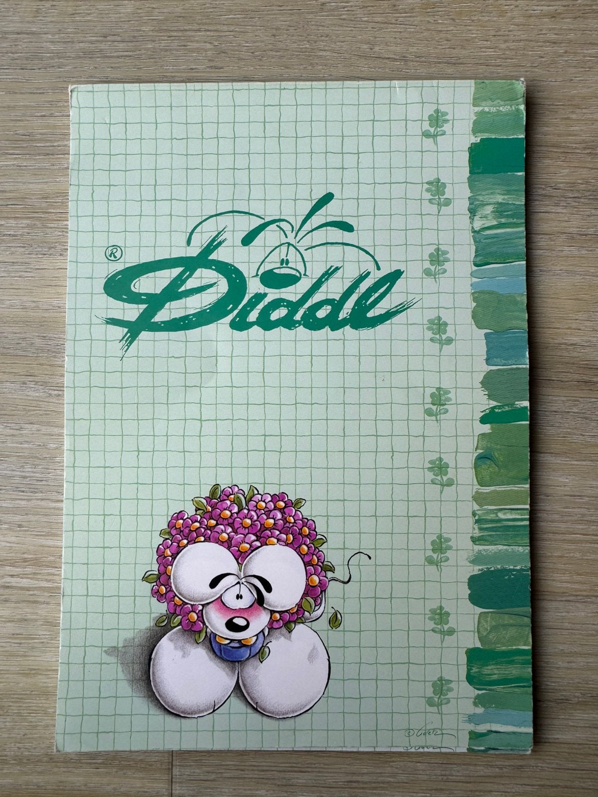 Vintage Diddl notitieblok met bloemen –19 blaadjes origineel, Verzamelen, Diddl, Verzenden, Zo goed als nieuw