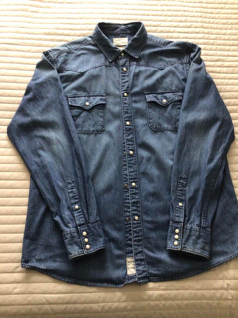 Spijkerbloes Esprit, blue mt. XL., Ophalen, Zo goed als nieuw, Blauw, Halswijdte 43/44 (XL)