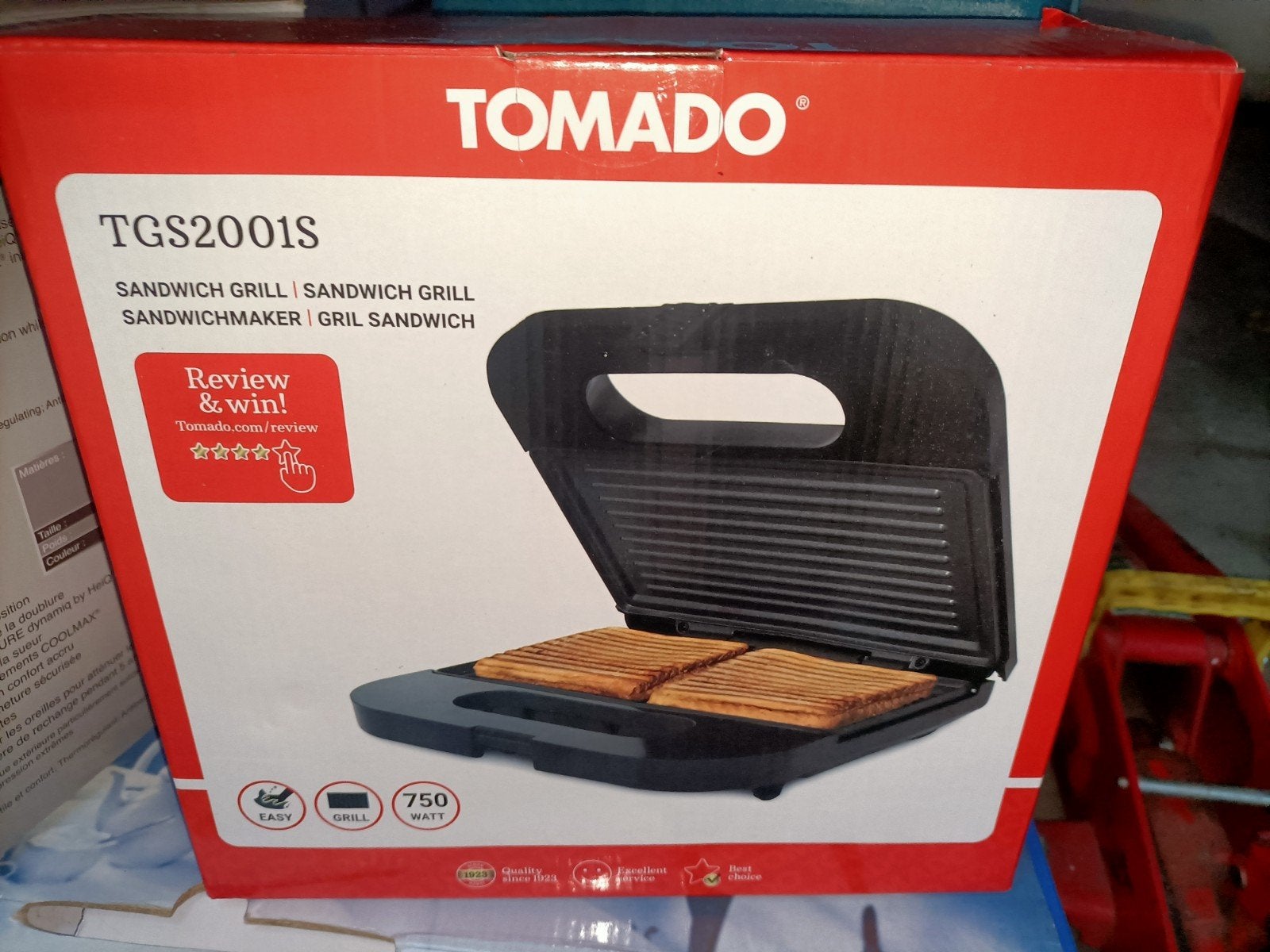 Tomado TGS2001S Sandwichmaker - Tosti Apparaat, Ophalen, Nieuw