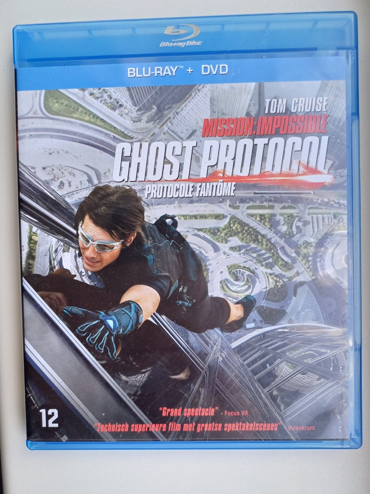 Mission: Impossible - Ghost Protocol Blu-ray + DVD, Ophalen of Verzenden, Zo goed als nieuw, Actie