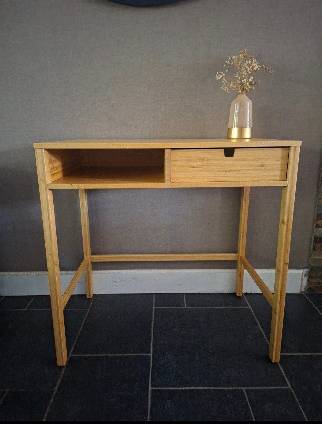 IKEA Nordkisa Bureau - Bamboe, Ophalen, 76 cm, Zo goed als nieuw, IKEA