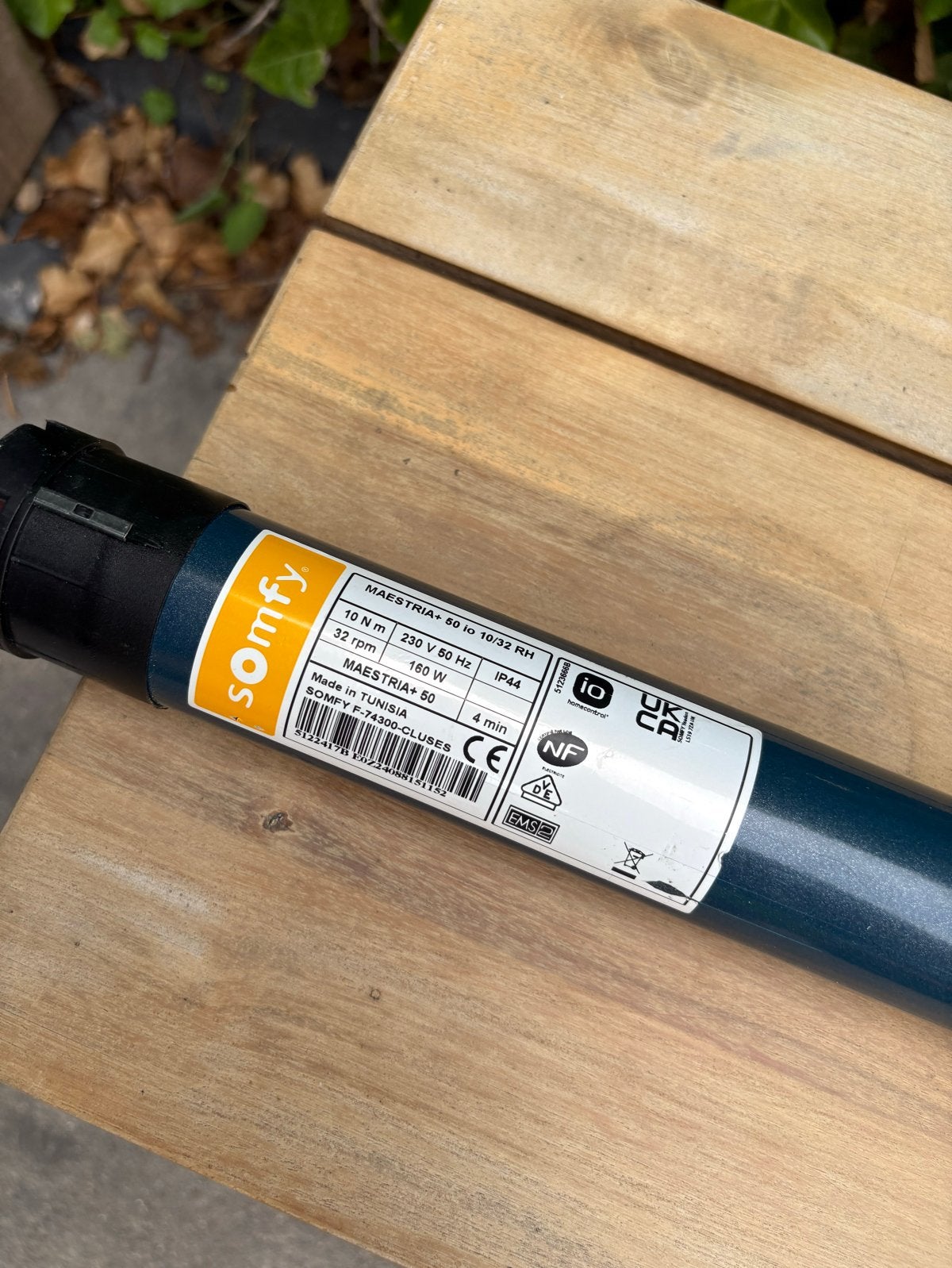 Somfy Maestria 50 io/32 RH rolluikmotor zo goed als nieuw, Overige kleuren, 200 cm of meer, Minder dan 100 cm, Ophalen of Verzenden