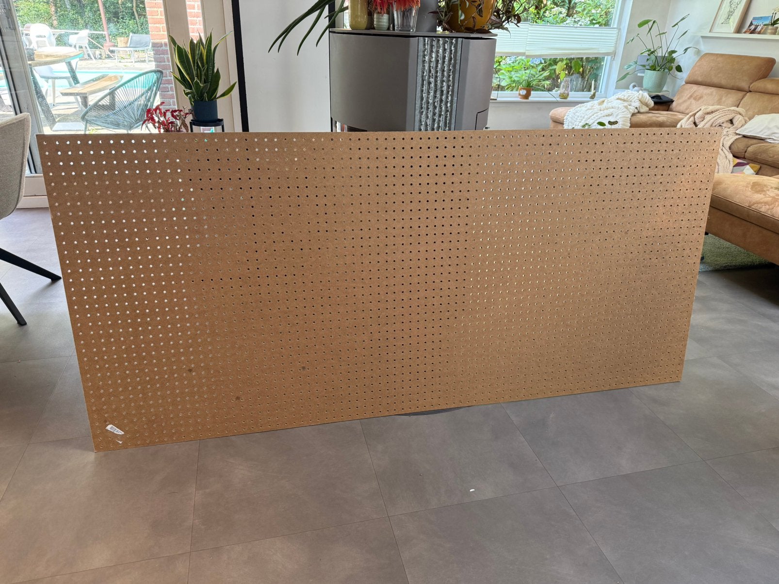 Gratis af te halen – geperforeerde hardboard bedplaat, Doe-het-zelf en Verbouw, Platen en Panelen, Ophalen, Gebruikt, Overige materialen