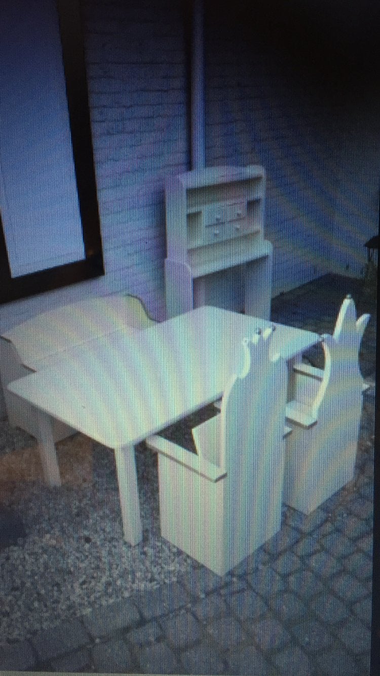 Massief houten mdf kindermeubel setje., Ophalen, Zo goed als nieuw, Tafel(s) en Stoel(en)