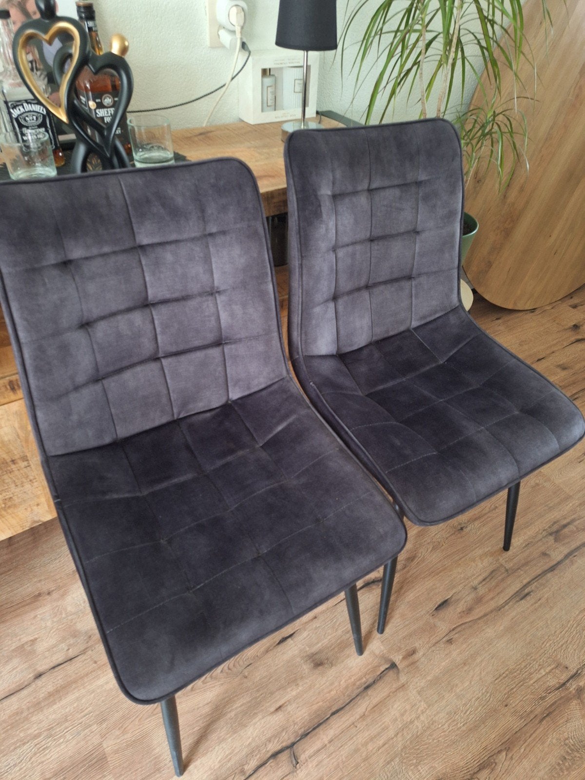 4 eetkamer stoelen antriciet, Ophalen, Rechthoekig, 50 tot 100 cm